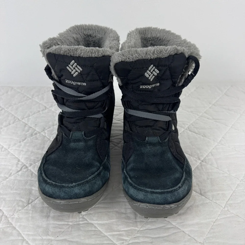 Columbia Minx Shorty Omni-Heat Waterproof Winter Boots Black‎ YL5207-011 7.5
